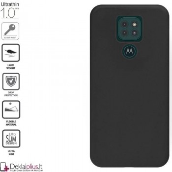 Juodas - 1mm. storio silikoninis dėklas (Motorola Moto G9 Play/E7 Plus)